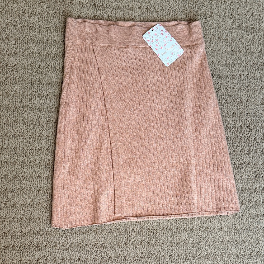 Free People Ribbed Mini Skirt